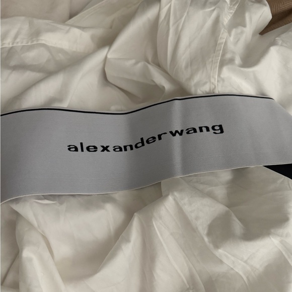 Alexander Wang Crisp White Belted Shirt Dress - Picture 8 of 8